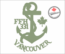 'FFH 331 Vancouver & Anchor' Premium Vinyl Decal / Sticker