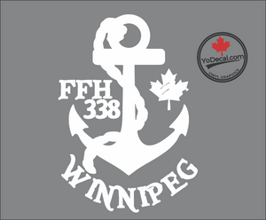 'FFH 338 Winnipeg & Anchor' Premium Vinyl Decal / Sticker