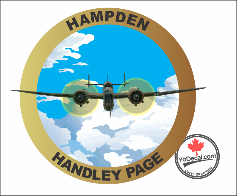'Handley Page Hampden Bomber' Premium Vinyl Decal / Sticker