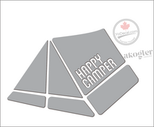 'Happy Camper Tent Modern' Premium Vinyl Decal