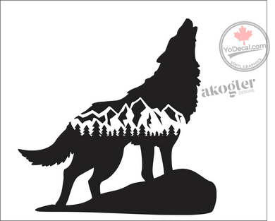 'Howling Wolf' Premium Vinyl Decal