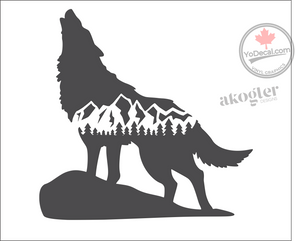 'Howling Wolf' Premium Vinyl Wall Decal