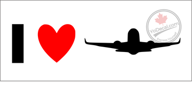 'I Love Commercial Aviation' Premium Vinyl Decal