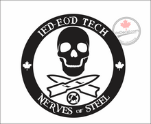 'IED-EOD Tech Nerves of Steel' Premium Vinyl Decal / Sticker
