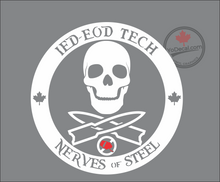 'IED-EOD Tech Nerves of Steel' Premium Vinyl Decal / Sticker