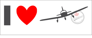 'I Love Flying General Aviation' Premium Vinyl Decal