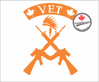 'Indigenous Veteran Cross C7s' Premium Vinyl Decal / Sticker