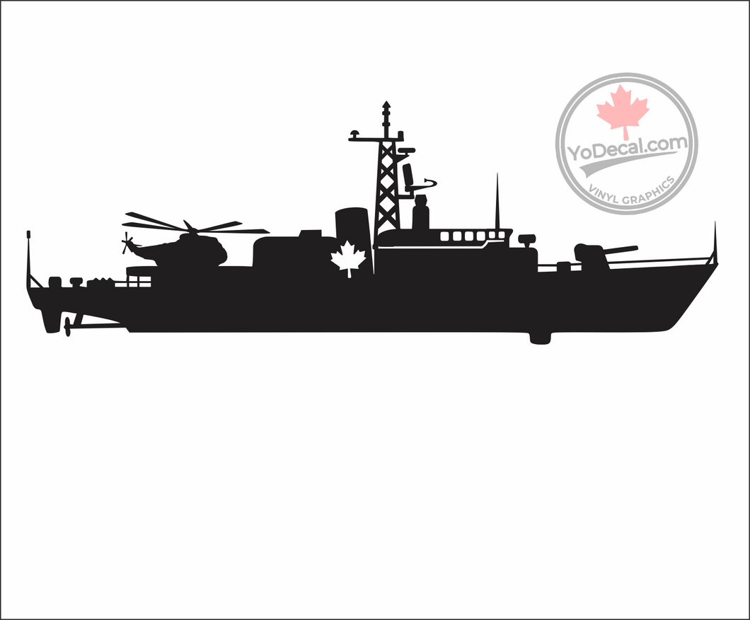 'Iroquois-Class 280 Destroyer and Sea King Helicopter' Premium Vinyl Decal