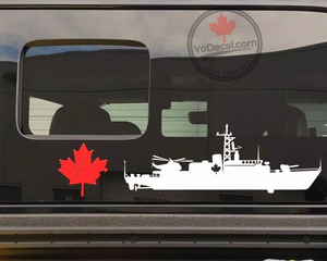 'Iroquois-Class 280 Destroyer and Sea King Helicopter (PAIR)' Premium Vinyl Decal