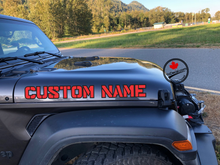 'Custom Name 2 Colour Crafted Jeep 'Willys' Style (Pair)' Premium Vinyl Decal