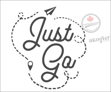 'Just Go Paper Plane' Premium Vinyl Wall Decal