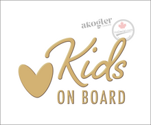 'Kids on Board Heart' Premium Vinyl Decal
