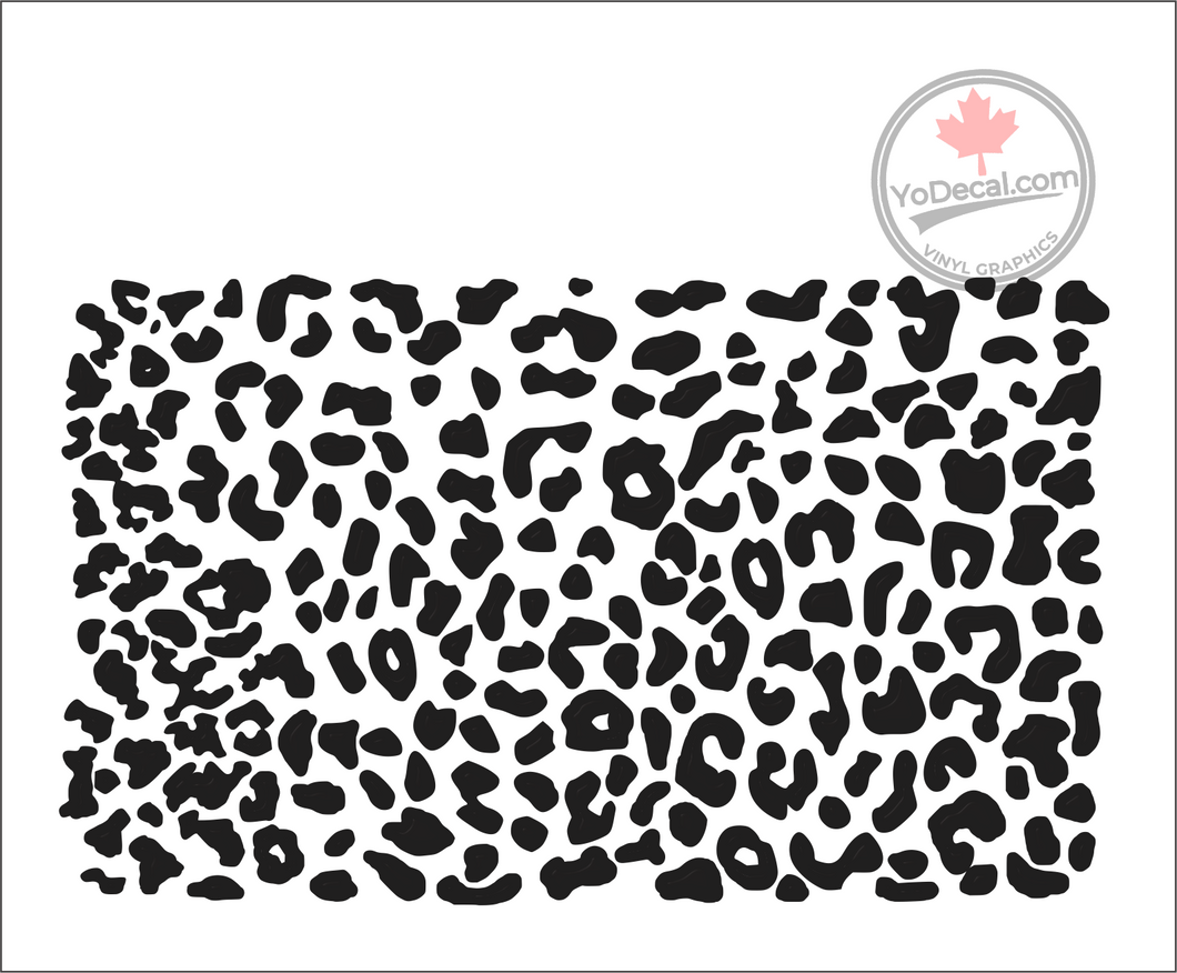 'Leopard Print Rectangle (PAIR)' Premium Vinyl Decal / Sticker