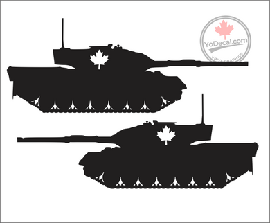 'Leopard C1 (PAIR) Canadian Main Battle Tank (Left & Right) ' Premium Vinyl Decal