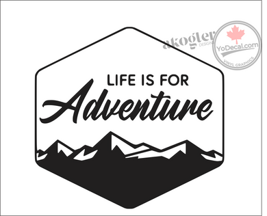 'Life is for Adventure' Premium Vinyl Decal