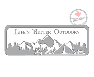 'Life's Better Outdoors Mountain Scene' Premium Vinyl Decal / Sticker