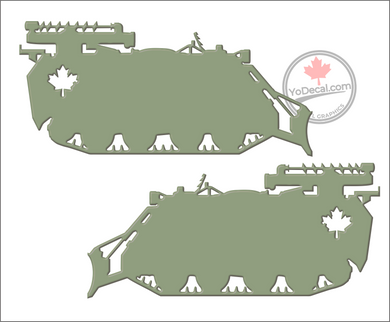 'M113 EVSEV Dozer Auger (PAIR)' Premium Vinyl Decal / Sticker