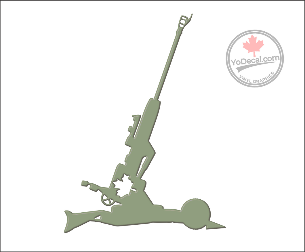 'M777 150mm Howitzer Near Vertical Profile ' Premium Vinyl Decal / Sticker