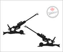 'M777 150mm Howitzer Side Profile (PAIR)' Premium Vinyl Decal / Sticker