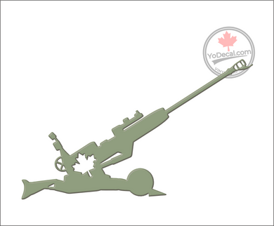 'M777 150mm Howitzer Side Profile' Premium Vinyl Decal / Sticker