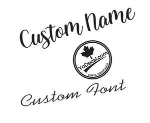 'Custom Name & Custom Font (Pair)' Premium Vinyl Decal