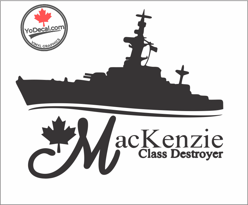 'MacKenzie-Class Destroyer' Premium Vinyl Decal / Sticker