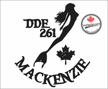 'DDE 261 MacKenzei & Mermaid' Premium Vinyl Decal / Sticker