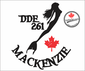 'DDE 261 MacKenzei & Mermaid' Premium Vinyl Decal / Sticker