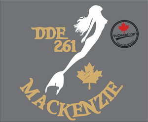 'DDE 261 MacKenzei & Mermaid' Premium Vinyl Decal / Sticker