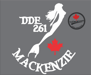 'DDE 261 MacKenzei & Mermaid' Premium Vinyl Decal / Sticker