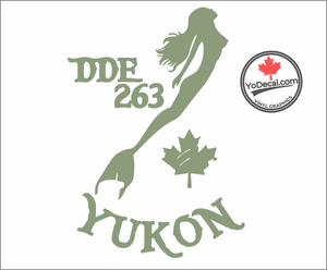 'DDE 263 Yukon & Mermaid' Premium Vinyl Decal / Sticker
