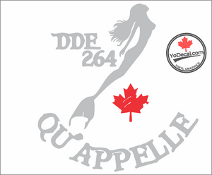 'DDE 264 Qu'Appelle & Mermaid' Premium Vinyl Decal / Sticker