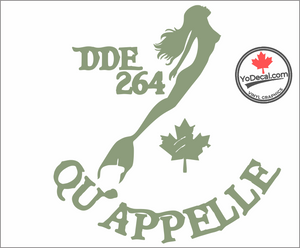 'DDE 264 Qu'Appelle & Mermaid' Premium Vinyl Decal / Sticker