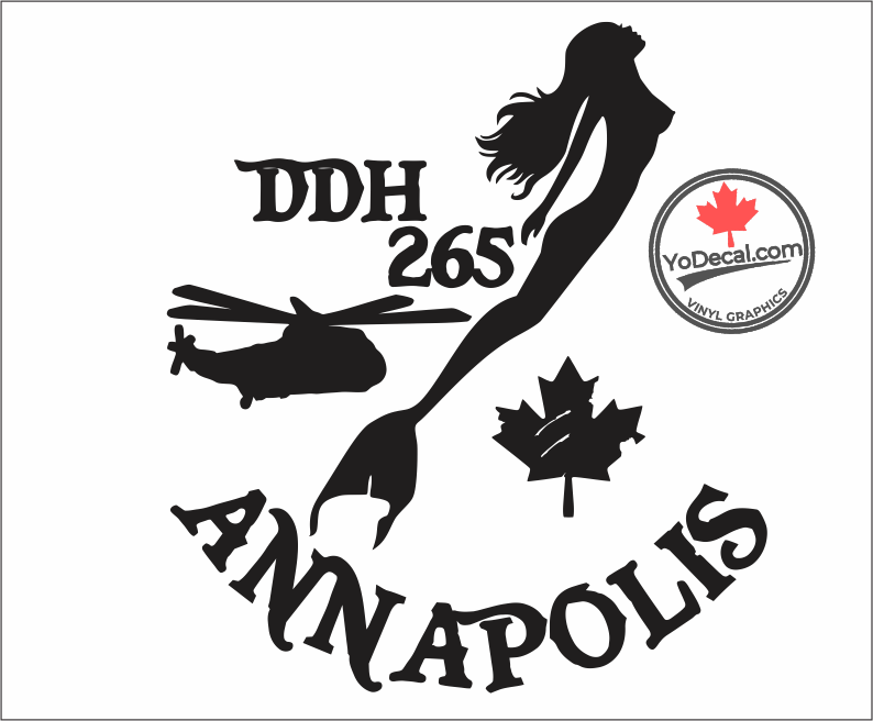 'DDH 265 Annapolis & Mermaid' Premium Vinyl Decal / Sticker