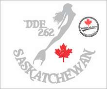 'DDE 262 Saskatchewan & Mermaid' Premium Vinyl Decal / Sticker