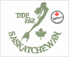 'DDE 262 Saskatchewan & Mermaid' Premium Vinyl Decal / Sticker
