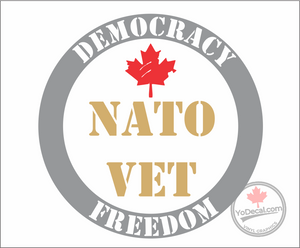 'NATO Vet - Democracy & Freedom' Premium Vinyl Decal