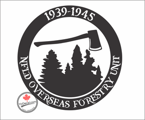 'Newfoundland Overseas Forestry Unit (NOFU) 39-45' Premium Vinyl Decal / Sticker