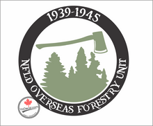 'Newfoundland Overseas Forestry Unit (NOFU) 39-45' Premium Vinyl Decal / Sticker
