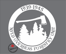 'Newfoundland Overseas Forestry Unit (NOFU) 39-45' Premium Vinyl Decal / Sticker