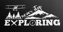 ' Never Stop Exploring Aviation' Premium Vinyl Decal
