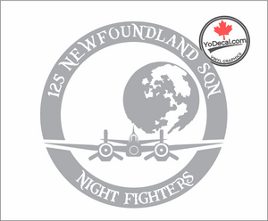 '125 Newfoundland Sqn Night Fighters' Premium Vinyl Decal / Sticker