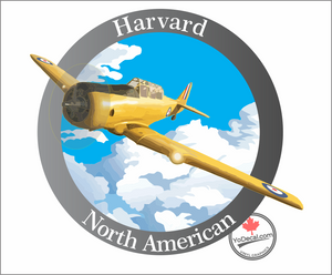 'North American Harvard' Premium Vinyl Decal / Sticker