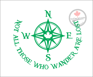 'Not All Those Who Wander Canadian Compass Rose' Premium Vinyl Decal / Sticker