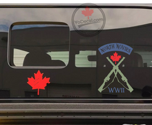 'North Novies WWII Cross Lee Enfields- Nova Scotia Highlanders' Premium Vinyl Decal / Sticker