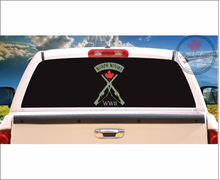 'North Novies WWII Cross Lee Enfields- Nova Scotia Highlanders' Premium Vinyl Decal / Sticker