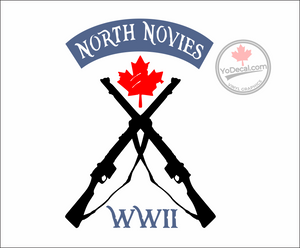 'North Novies WWII Cross Lee Enfields- Nova Scotia Highlanders' Premium Vinyl Decal / Sticker