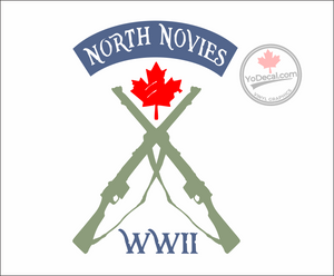 'North Novies WWII Cross Lee Enfields- Nova Scotia Highlanders' Premium Vinyl Decal / Sticker