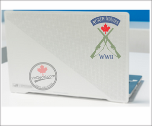 'North Novies WWII Cross Lee Enfields- Nova Scotia Highlanders' Premium Vinyl Decal / Sticker