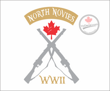 'North Novies WWII Cross Lee Enfields- Nova Scotia Highlanders' Premium Vinyl Decal / Sticker